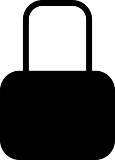 Locked Rounded Padlock Outline Svg Vector, Free Vectors File